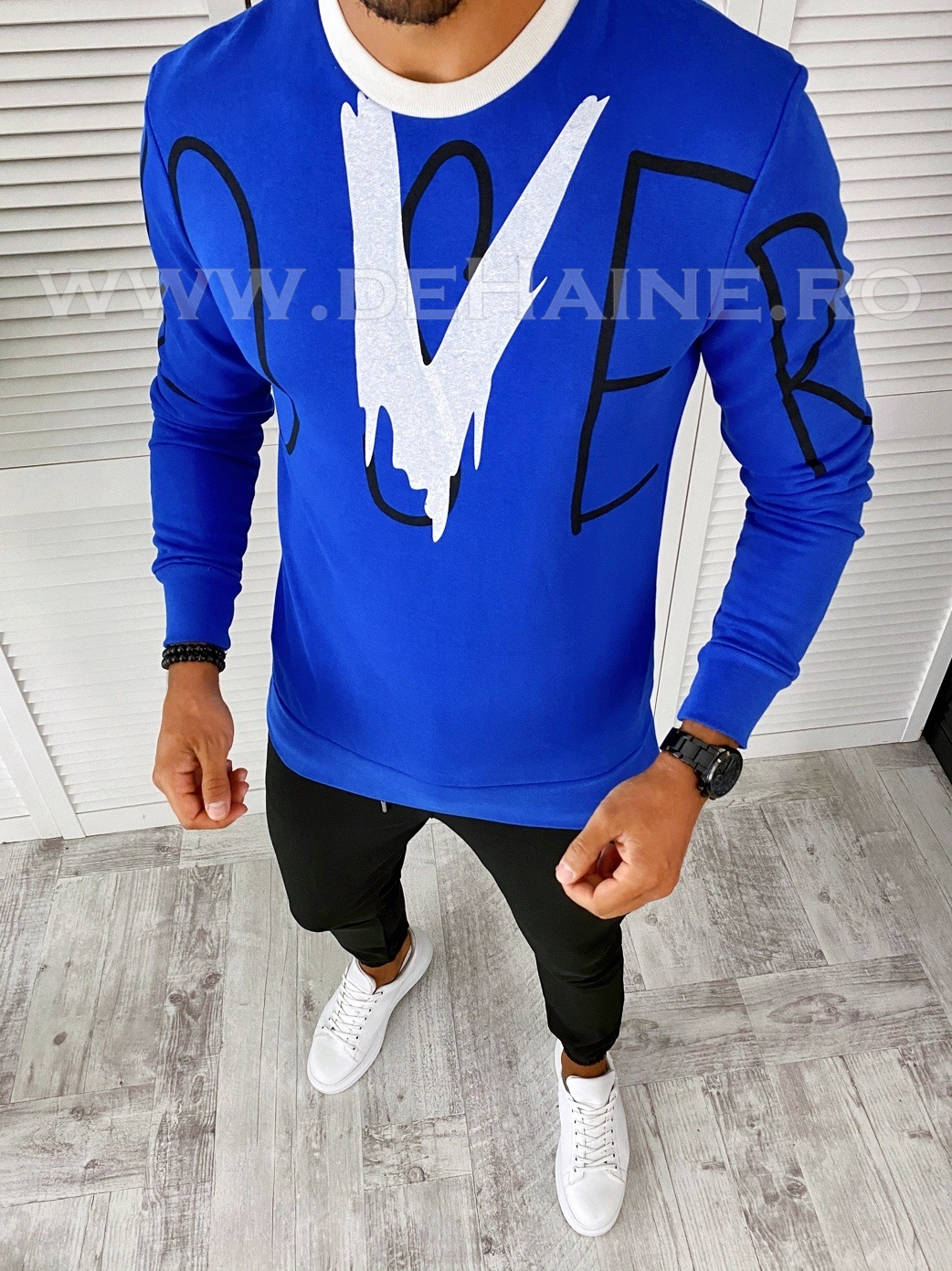 Bluza barbati albastra slim fit 2614 n5-5